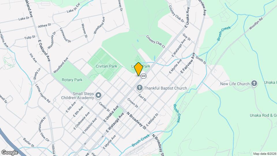 1601 E Unaka Ave Map and Location Details