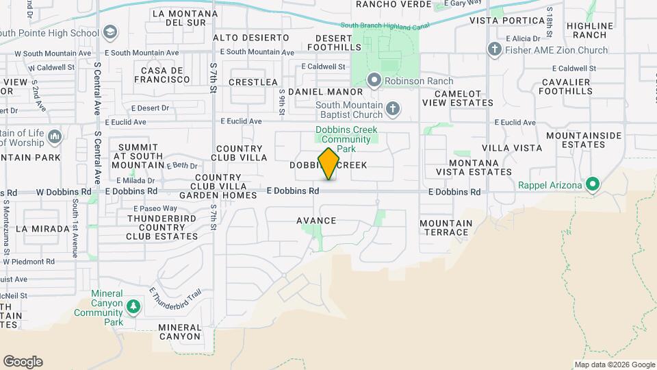 1125 E Milada Dr Map and Location Details
