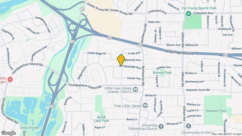 1380 Flintridge Ave Mapa y Detalles de la Ubicación