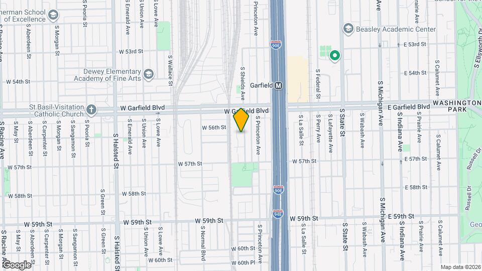 5552 S Shields Ave Map and Location Details