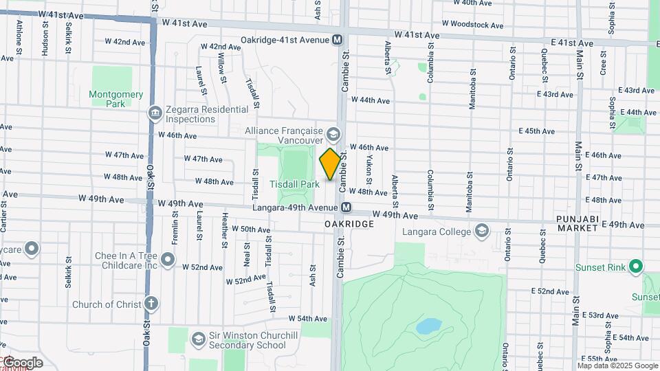 6383 Cambie St. Map and Location Details