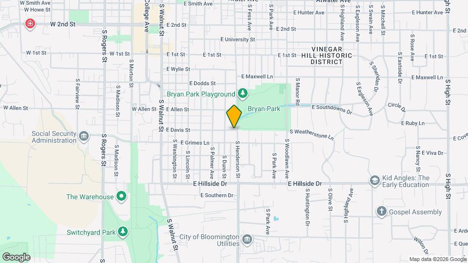 1100 S Henderson St Map and Location Details