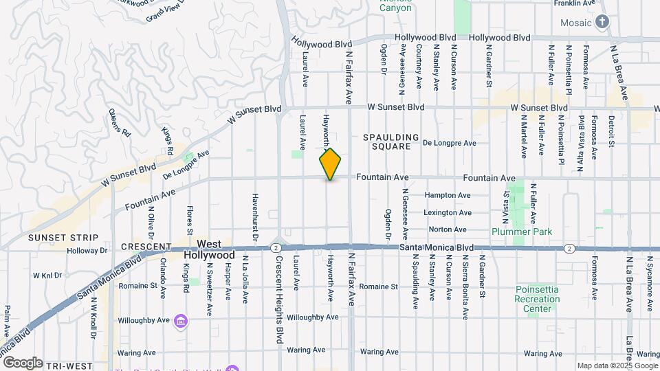 1274 N Hayworth Ave Map and Location Details