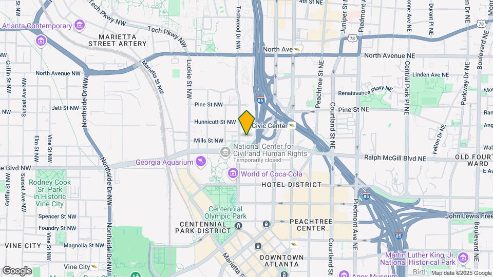 369 Centennial Olympic Park Dr NW, Unit 1401 Map and Location Details