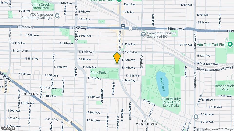 1675 E 14th Ave Map and Location Details
