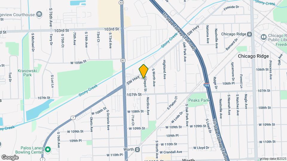 10602 S Depot St Map and Location Details