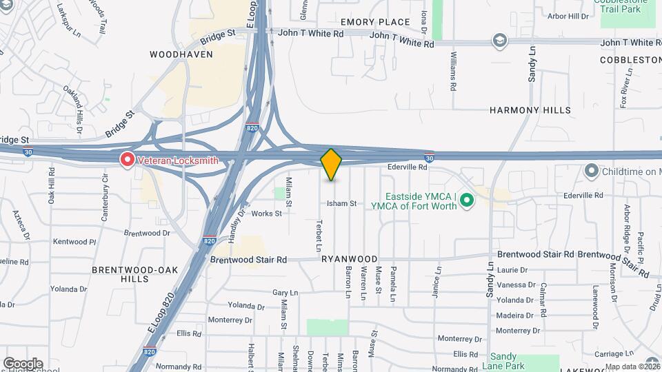 1416 Mims St Map and Location Details