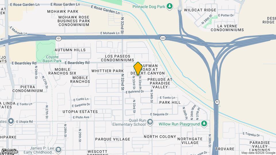 19858 N 33rd Pl Map and Location Details