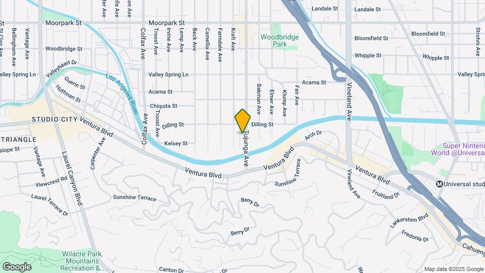 4087 Tujunga Ave Map and Location Details