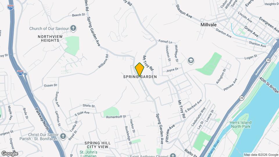 2602 Spring Garden Ave, Unit 2600 Fl 2 Rm 1 Mapa y Detalles de la Ubicación