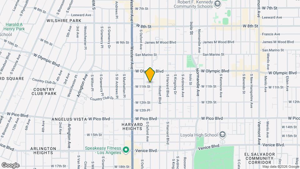 1055 S Serrano Ave Map and Location Details