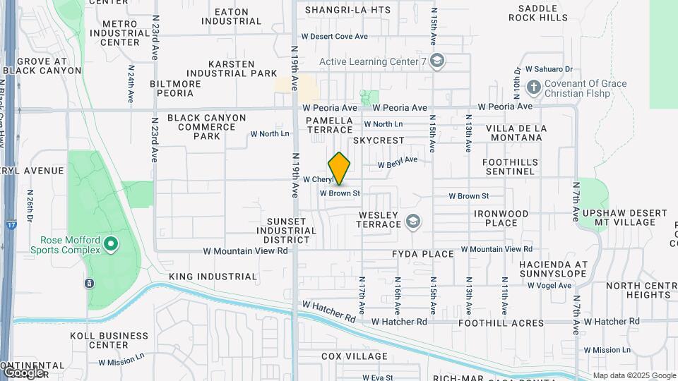 1734 W Brown St Map and Location Details