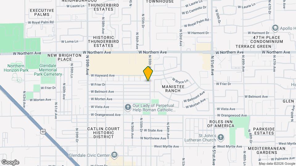 5502 W Frier Dr Map and Location Details