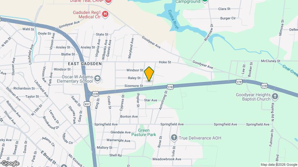 1226 Sizemore St Map and Location Details