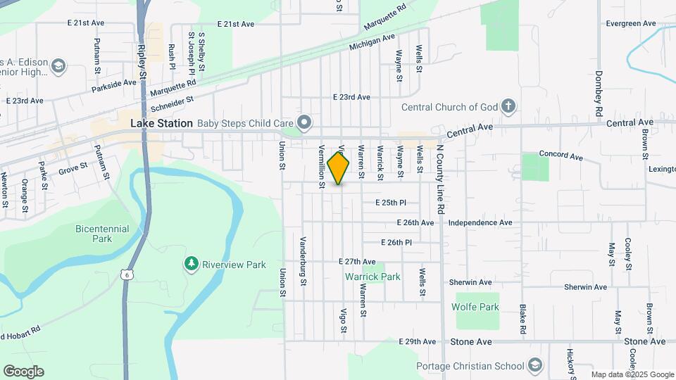 4539 E 25th Ave Map and Location Details