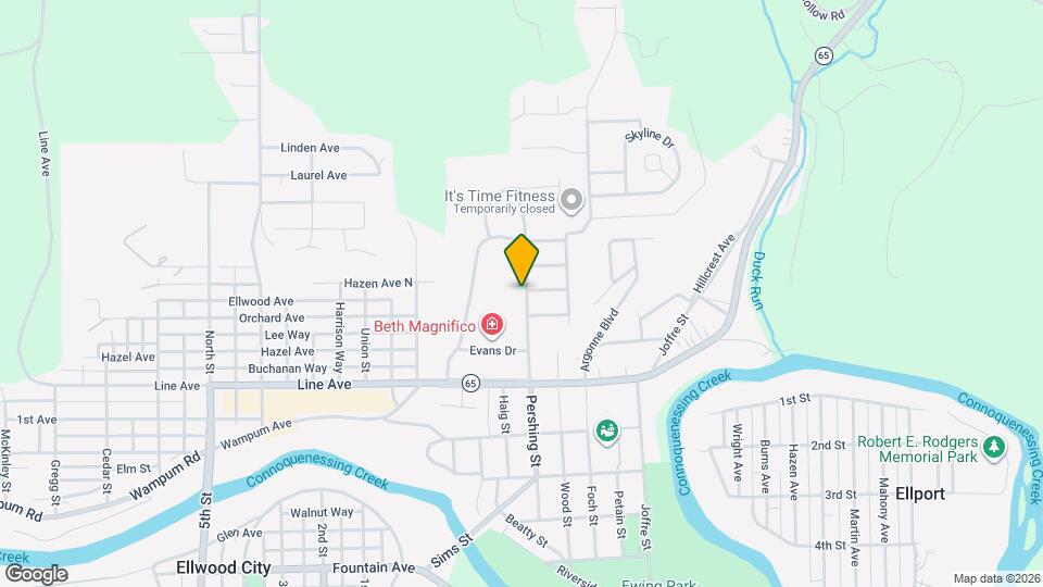 740 Pershing St Map and Location Details