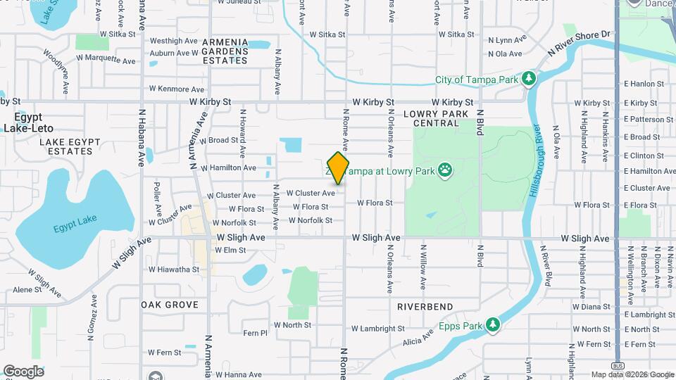 1701 W Cluster Ave Mapa y Detalles de la Ubicación