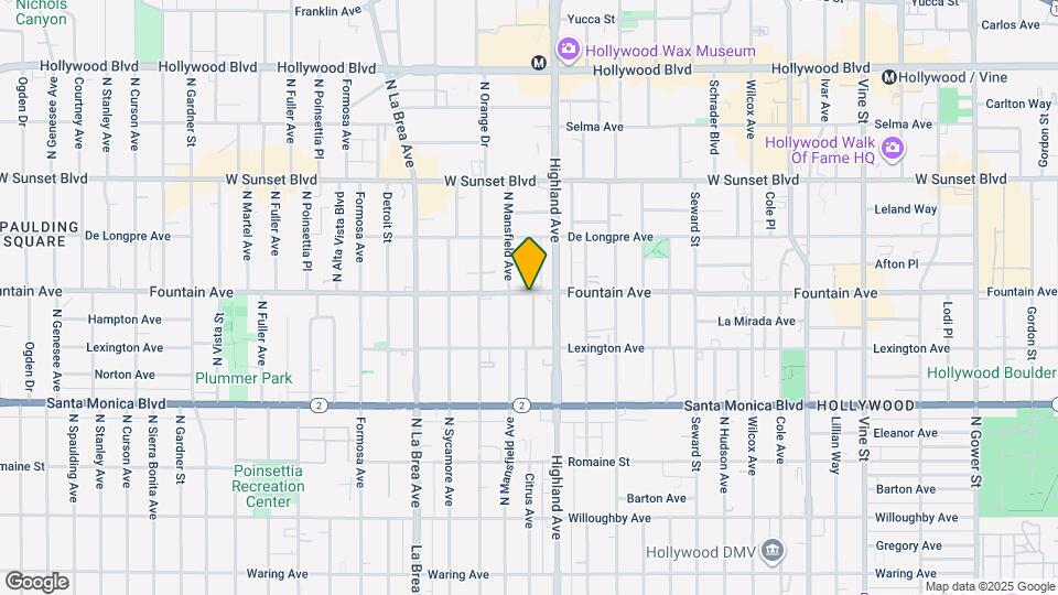 6858 Fountain Ave Map and Location Details