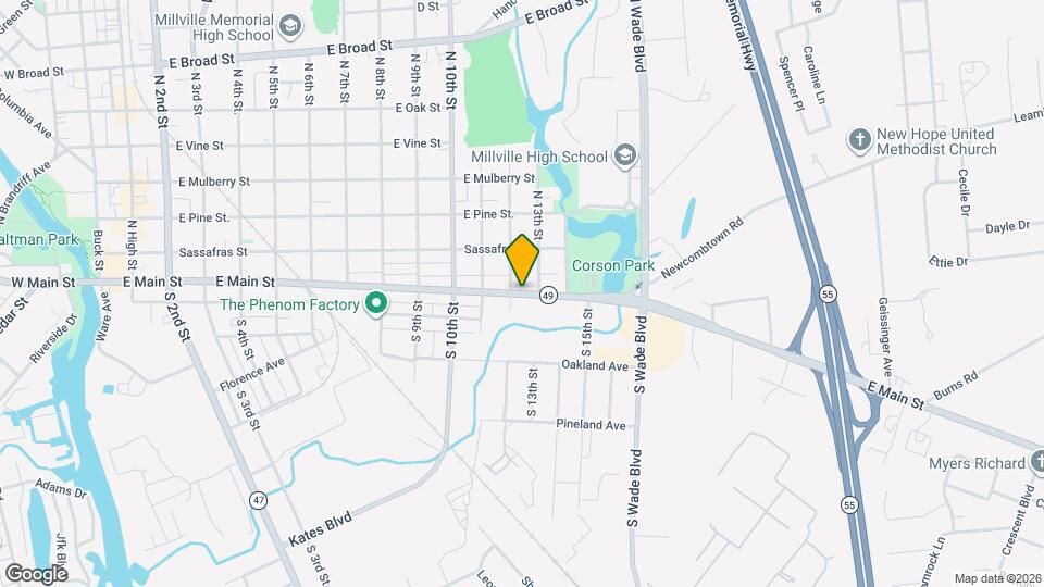 1206 E Main St Map and Location Details