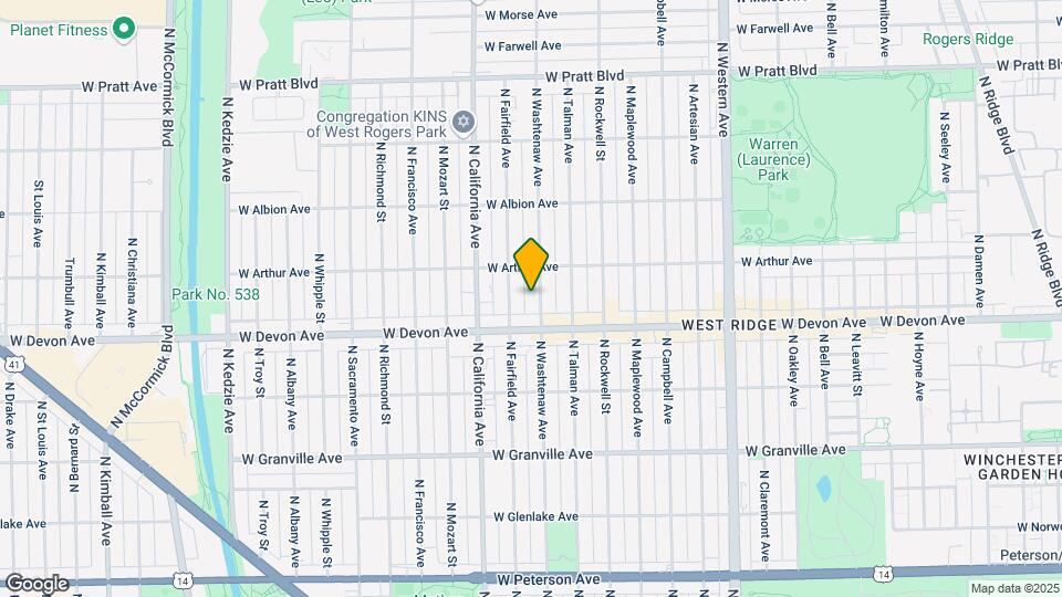 6428 N Washtenaw Ave Mapa y Detalles de la Ubicación