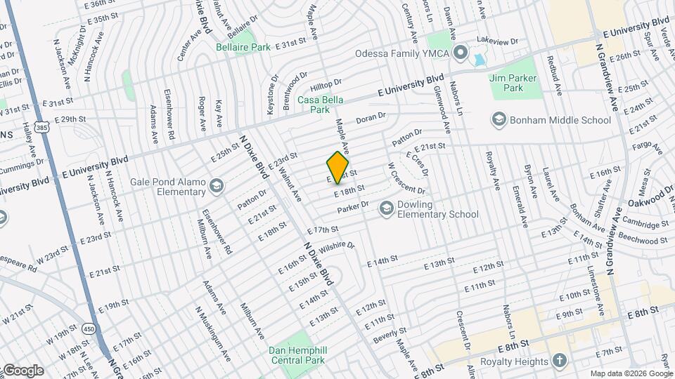 1401 E 18th St Map and Location Details