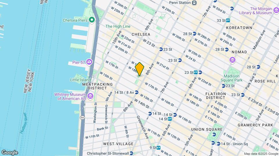 313 W 17 Street Mapa y Detalles de la Ubicación