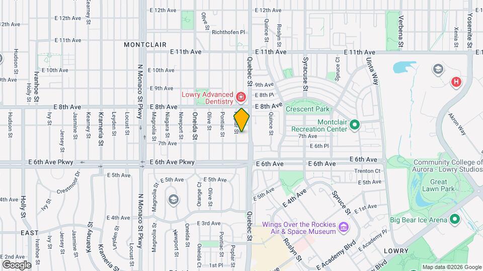 720 Poplar St Map and Location Details