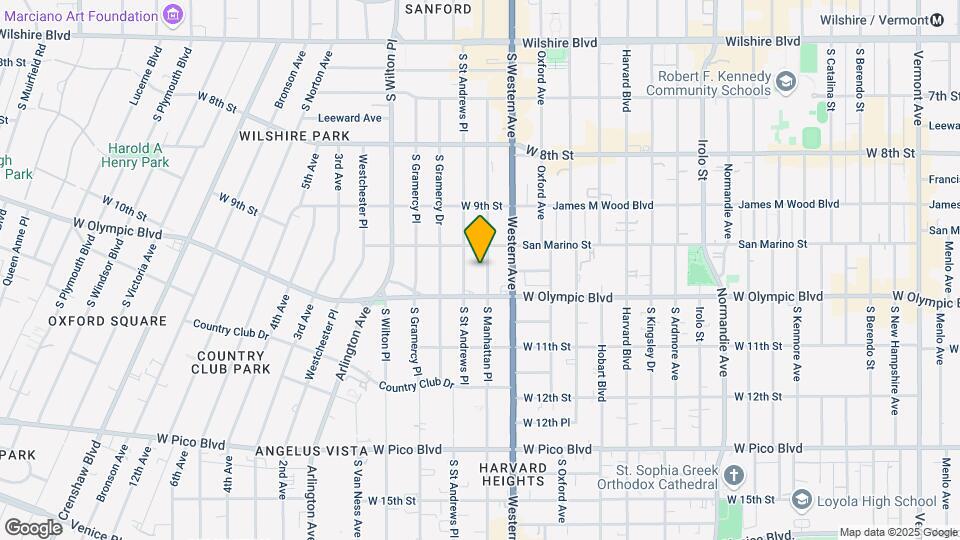 967 S Manhattan Pl Map and Location Details