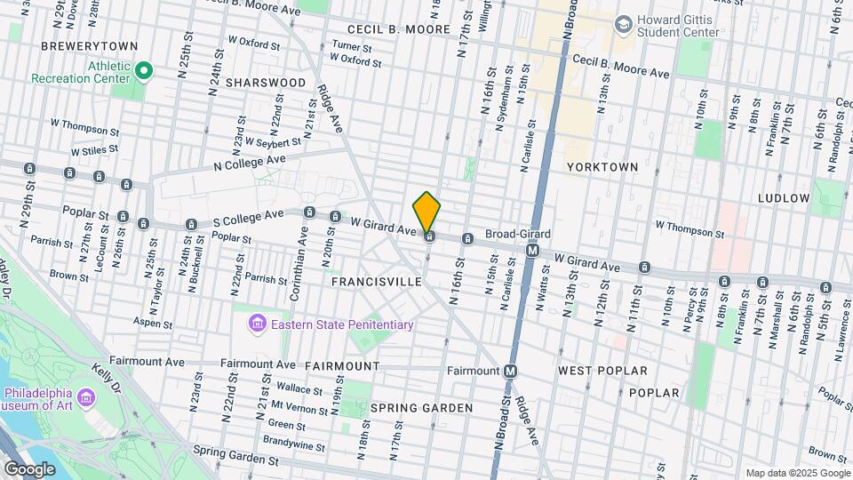 1702 W Girard Ave, Unit 1 Map and Location Details