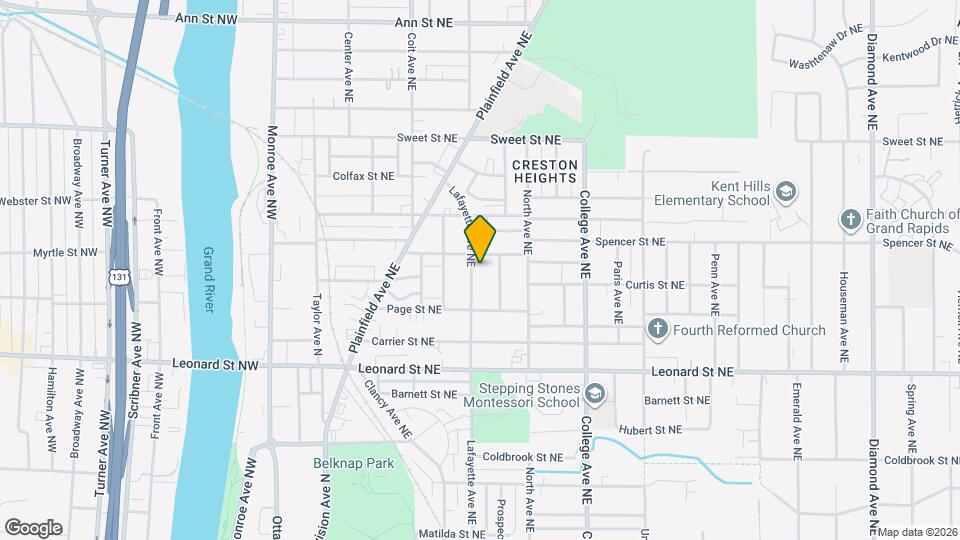 1342 Lafayette Ave NE, Unit 2 Map and Location Details