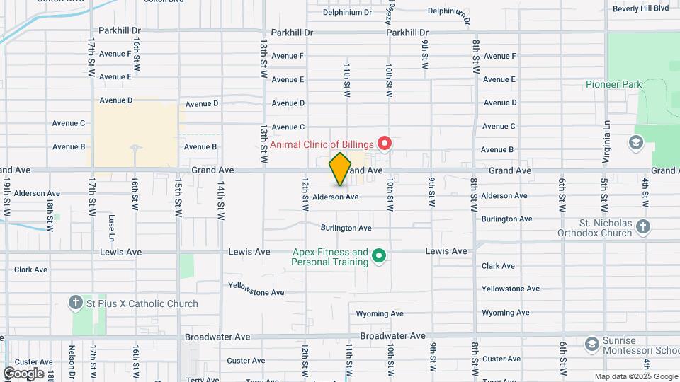 1107 Alderson Ave Map and Location Details