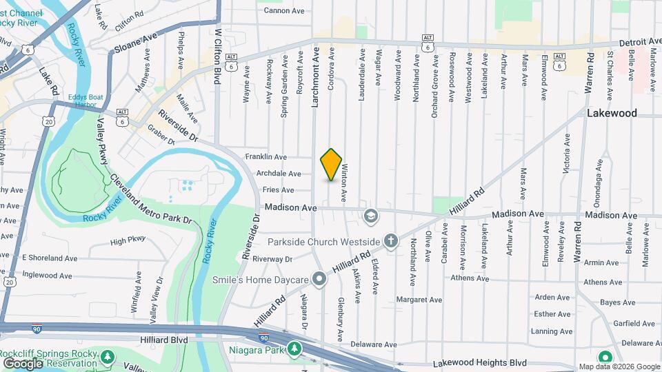 1645 Cordova Ave Map and Location Details