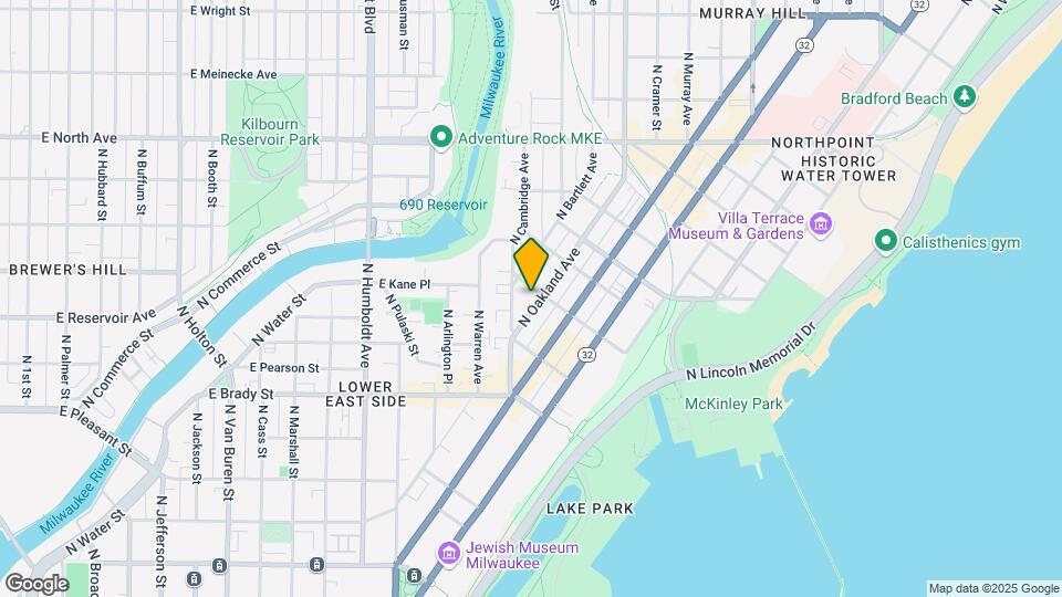 1857 N Oakland Ave, Unit 1 Map and Location Details