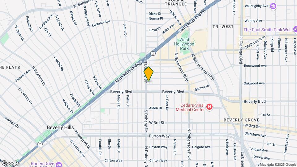 350 N Doheny Dr Map and Location Details