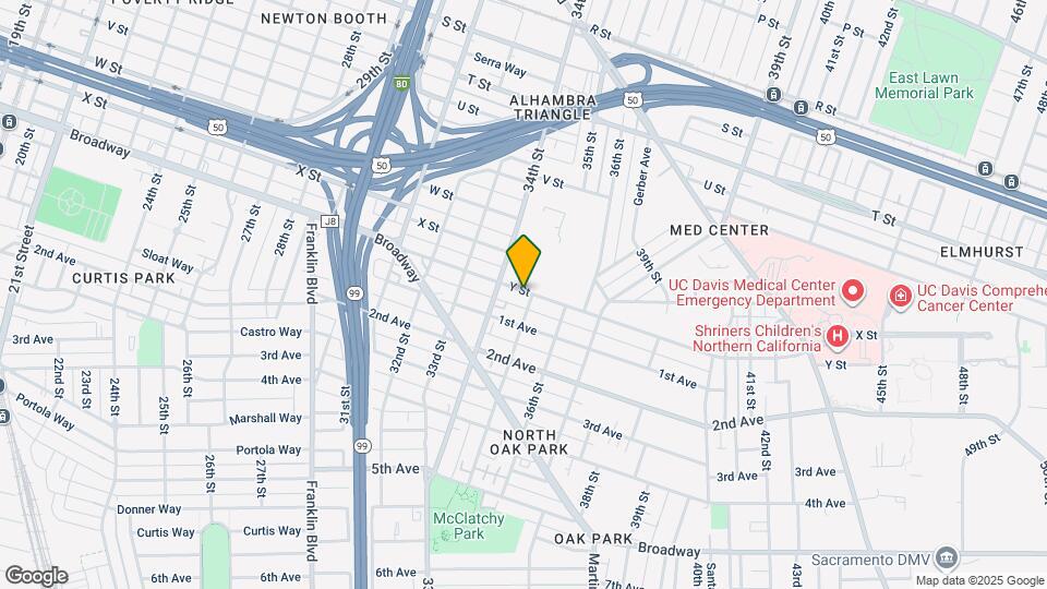 3448 Y St Map and Location Details