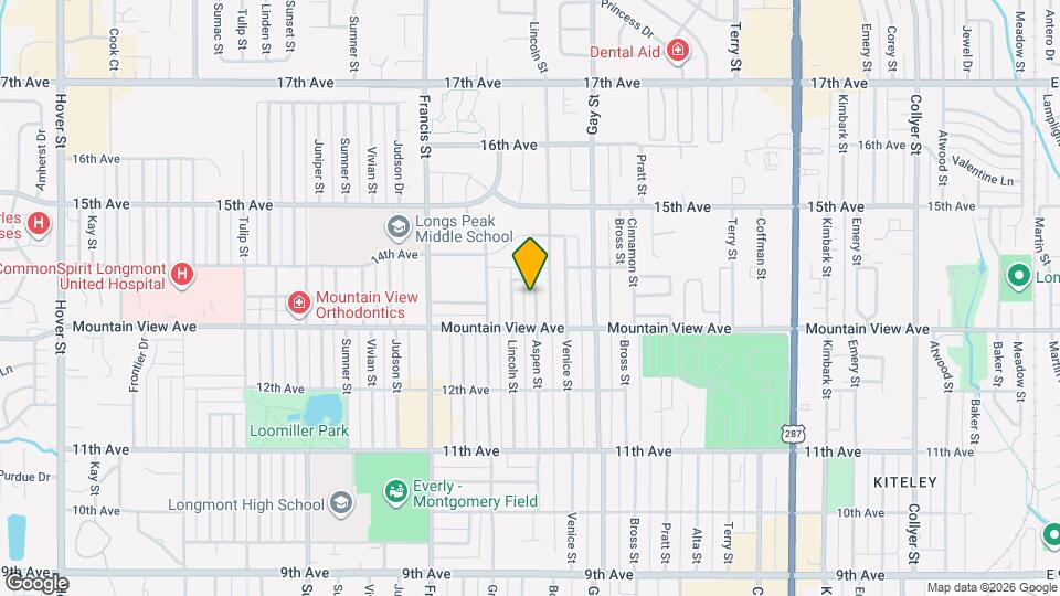 1327 Aspen St Map and Location Details