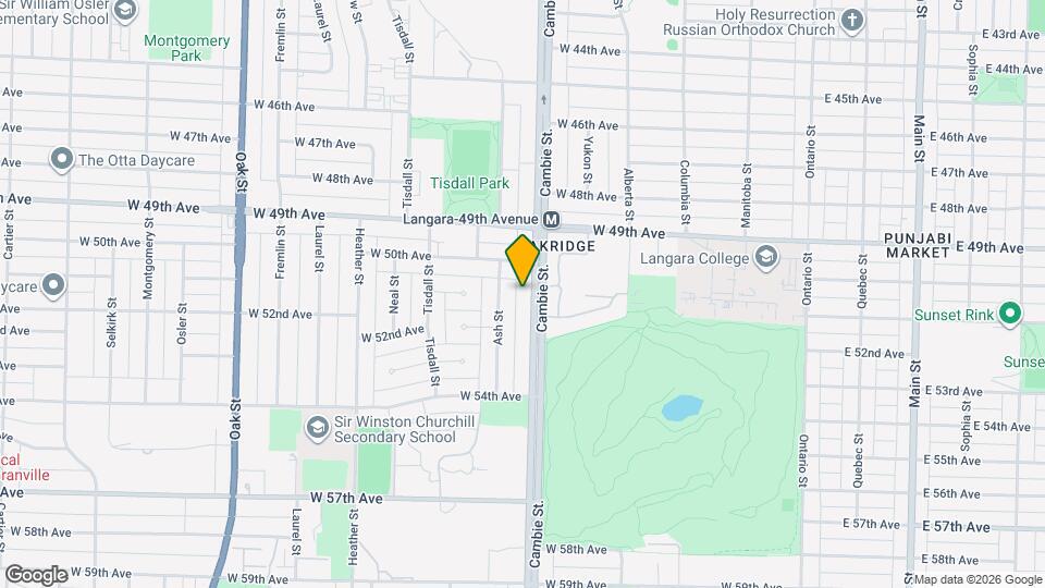 6633 Cambie St. Map and Location Details