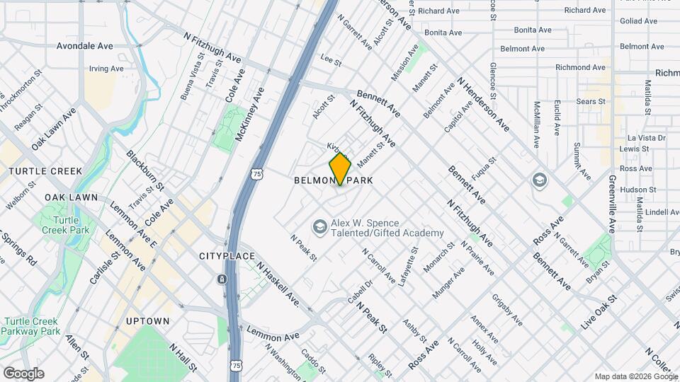 4605 Belmont Ave Map and Location Details