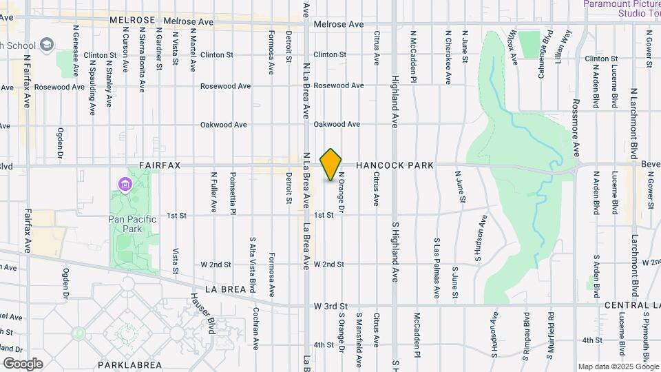 150 N Sycamore Ave Map and Location Details