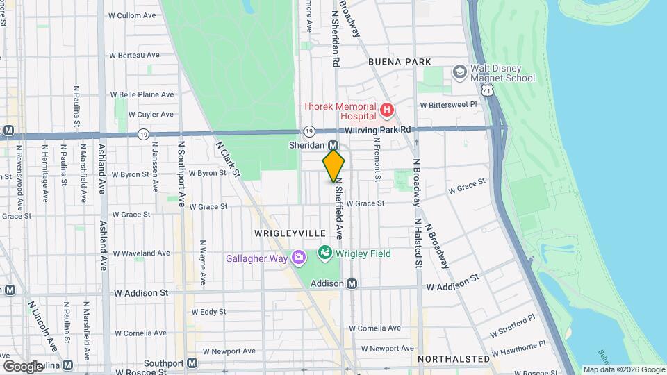 3822 N Sheffield Ave, Unit 3 Map and Location Details