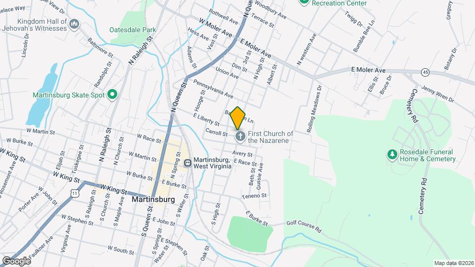 414 N High St Map and Location Details