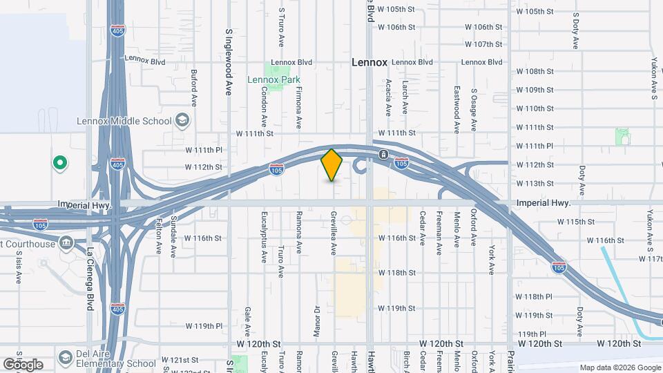 11307 S Grevillea Ave Map and Location Details