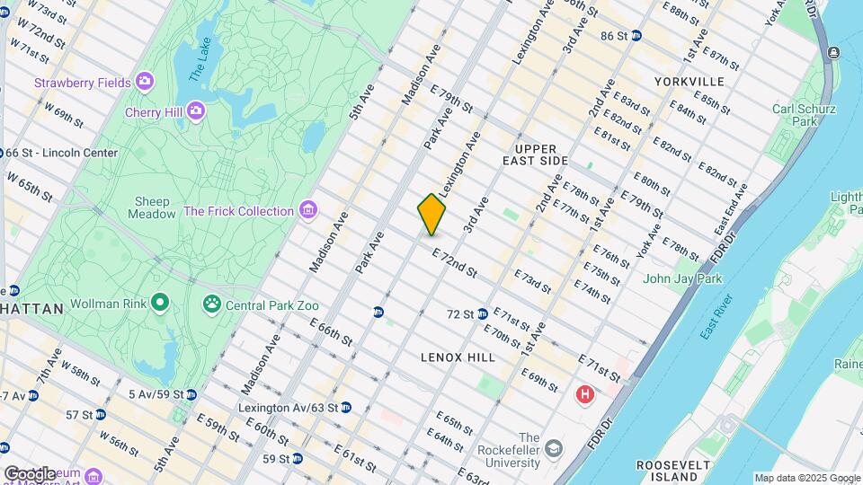 155 E 72nd St Map and Location Details
