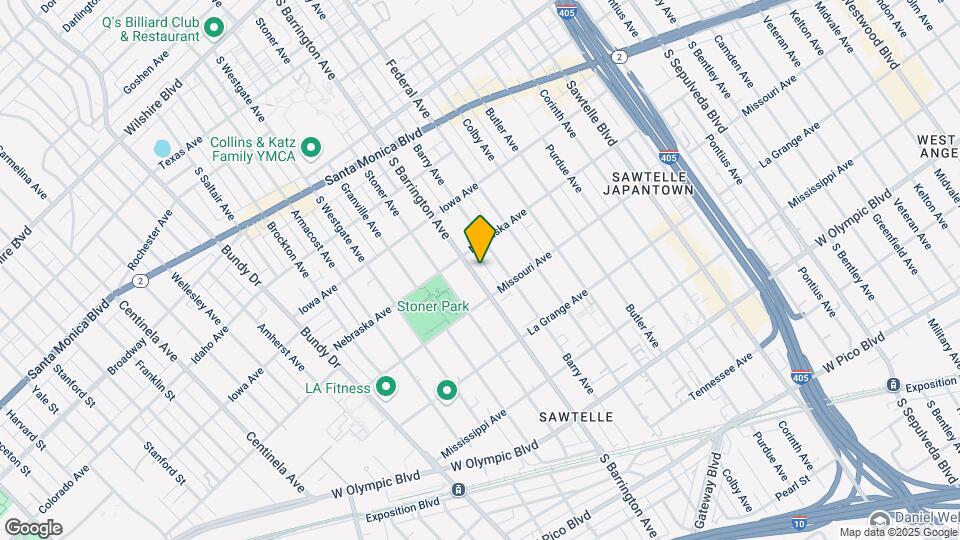1824 S Barrington Ave Map and Location Details
