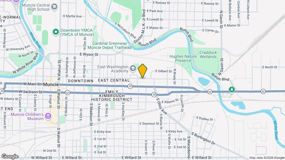1117 E Washington St Map and Location Details