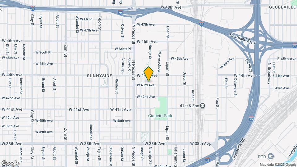 4303 Navajo St Map and Location Details