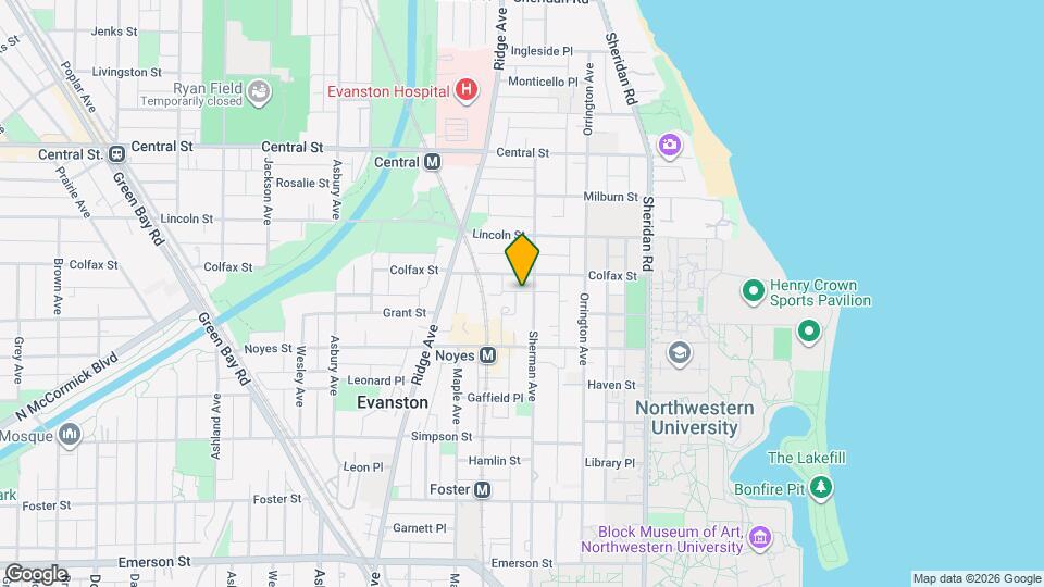 2314 Sherman Ave, Unit Large Evanston 2 bed, 1 bath Mapa y Detalles de la Ubicación