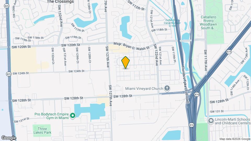 12457 SW 124th Terrace Map and Location Details