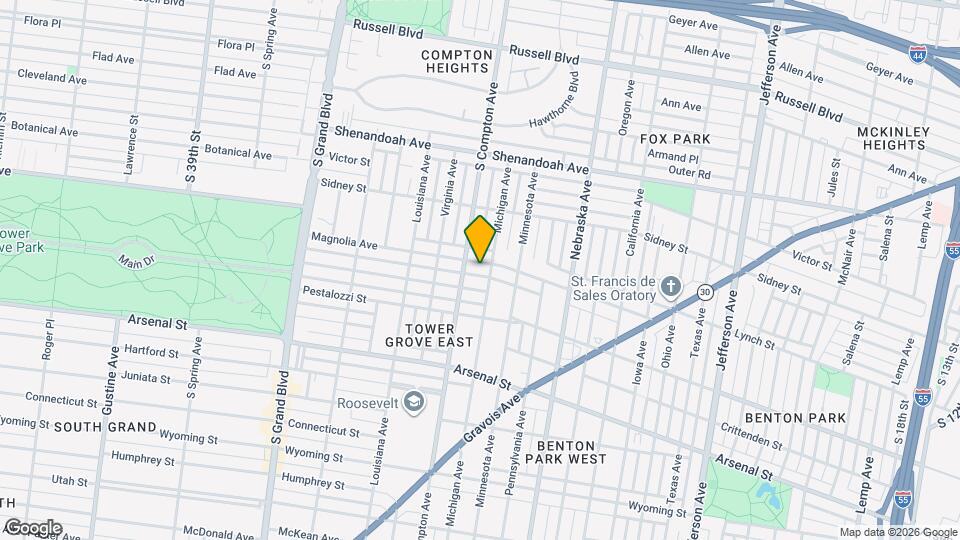 3140 Magnolia Ave Map and Location Details