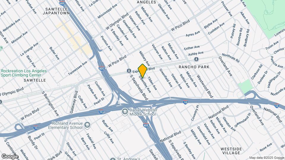 2544 S Bentley Ave Map and Location Details